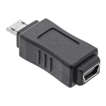 InLine Adaptador Micro-USB Micro-B conector macho / Mini-USB 5 Pin conector hembra