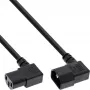InLine Cable de alimentación C13 / C14, negro, acodado, 3 m