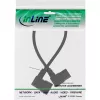 InLine Cable de alimentación C13 / C14, negro, acodado, 0,5 m