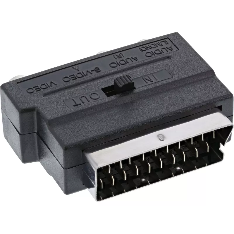 Adaptador Scart InLine conector Scart / 3x RCA y S-VHS entrada/salida de vídeo