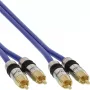 Cable de audio RCA InLine Premium 2x conector/conector RCA dorado 20 m