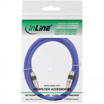 Cable de vídeo y audio digital RCA InLine Premium conector/conector RCA dorado 0,5 m