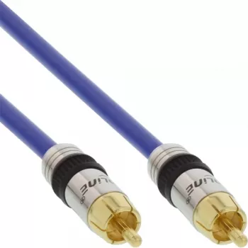 Cable de vídeo y audio digital RCA InLine Premium conector/conector RCA dorado 3 m