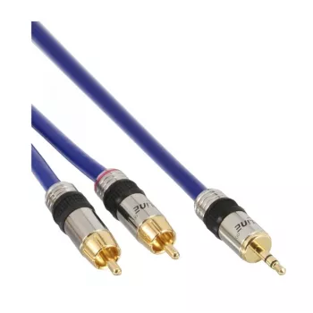 Cable de audio InLine Premium 2x conector RCA / conector jack 3,5 mm dorado 5 m