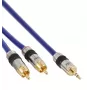 Cable de audio InLine Premium 2x conector RCA / conector jack 3,5 mm dorado 10 m