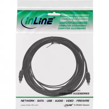 Cable de audio óptico Toslink conector/conector 0,5 m InLine 89926