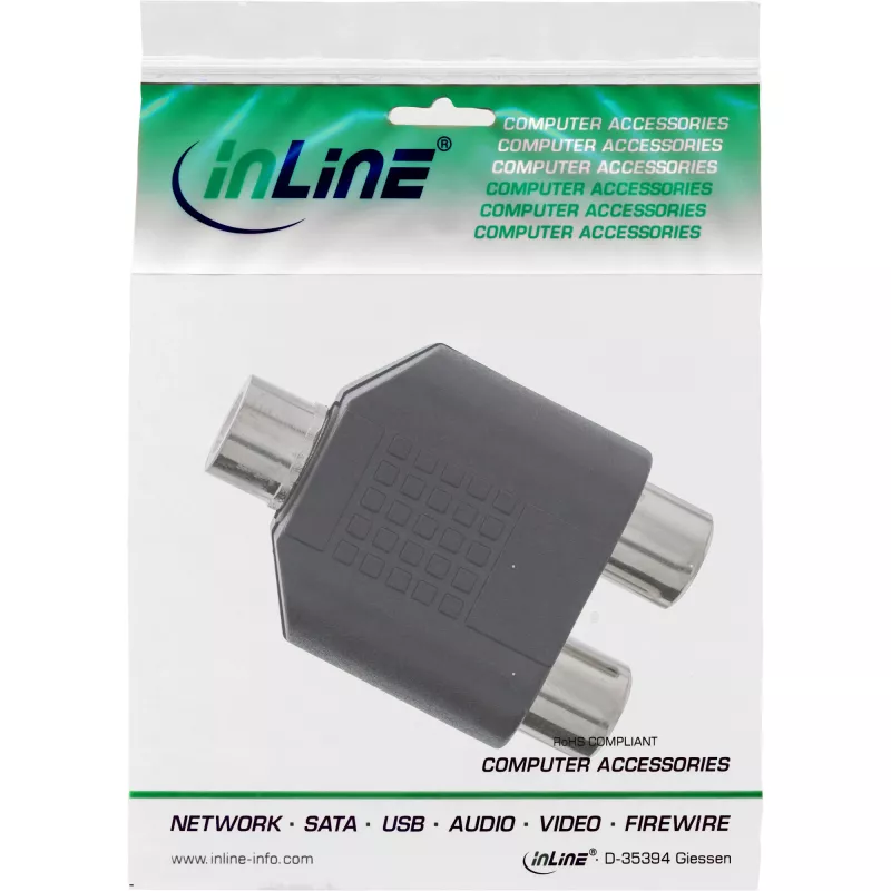 Adaptador de audio InLine conector macho 3,5 mm / 1x conector hembra RCA mono