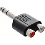 Adaptador de audio conector macho jack 6,3 mm estéreo / 2x conector hembra RCA InLine 99323