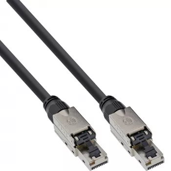 Cable de red InLine, U/UTP, Cat.6A, libre de halógenos, cobre AWG23, negro 40 m