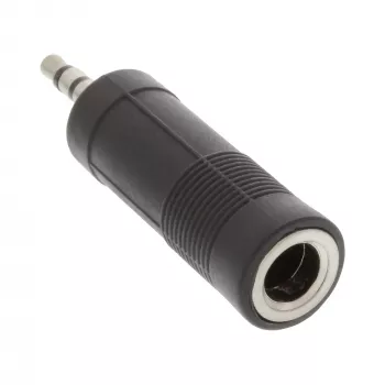Adaptador de audio InLine conector macho 3,5 mm / conector hembra jack 6,3 mm estéreo