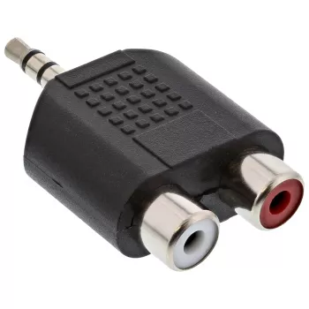 Adaptador de audio conector macho 3,5 mm / 2x conector hembra RCA estéreo InLine 99302