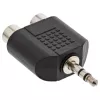 Adaptador de audio conector macho 3,5 mm / 2x conector hembra RCA estéreo InLine 99302