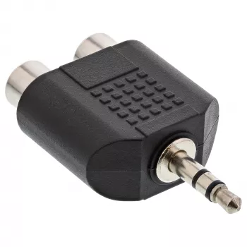 Adaptador de audio conector macho 3,5 mm / 2x conector hembra RCA estéreo InLine 99302