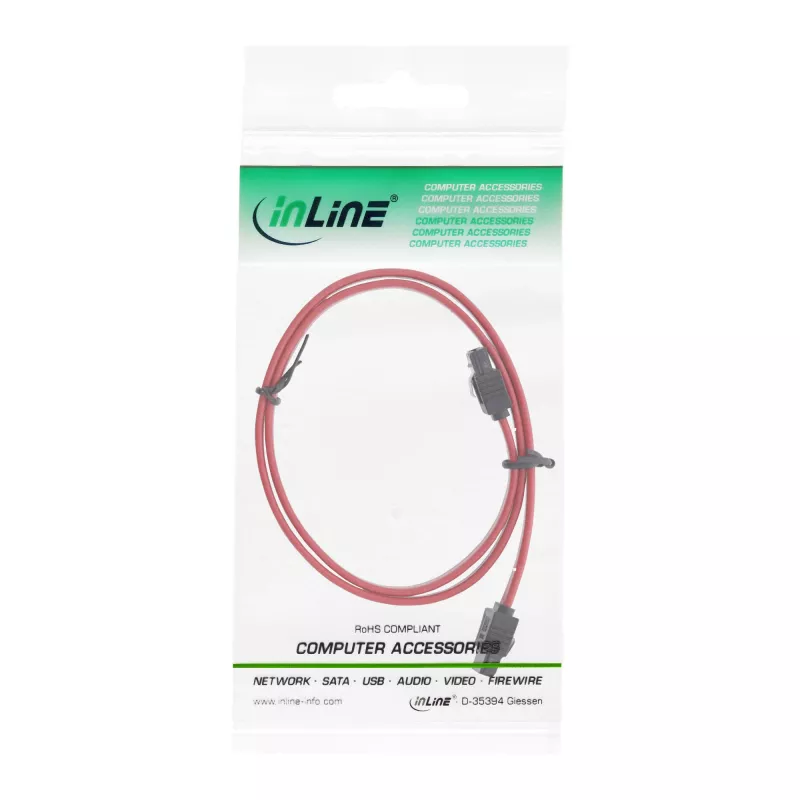 Cable SATA InLine para conexiones S-ATA 150 / 300 / 600 con bloqueo 0,5 m