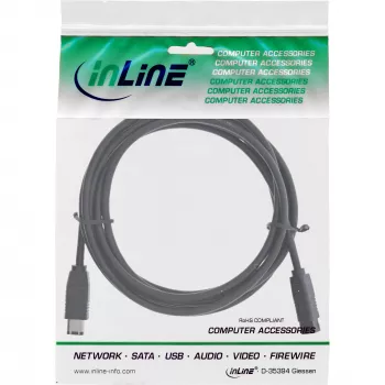 Cable FireWire 400 a 800 1394b InLine conector de 6/9 pines 2 m