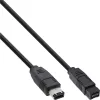 Cable FireWire 400 a 800 InLine 36905 5m conector macho/conector macho negro