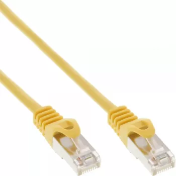 Cable de red InLine SF/UTP Cat.5e amarillo 0,25m