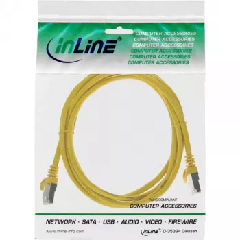 Cable de red InLine SF/UTP Cat.5e amarillo 0,25m