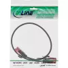 Cable de red fino InLine, U/UTP, Cat.6, negro, 0,3m