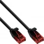 Cable de red fino InLine, U/UTP, Cat.6, negro, 0,5 m