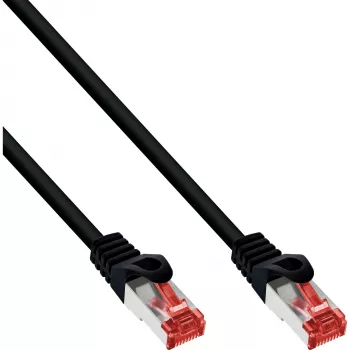 Cable de conexión directa cruzado PC a PC InLine S/FTP Cat.6 negro 3 m