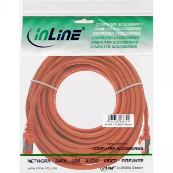Cable de parcheo InLine S/FTP PiMF Cat.6 250MHz PVC cobre naranja 20m