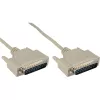 Cable serie InLine, moldeado, DB25 macho/macho, directo, gris, 2m