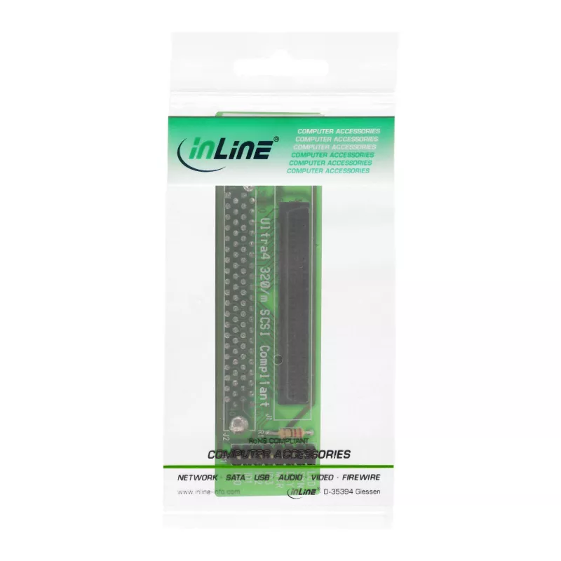 Adaptador SCSI SCA U320 InLine 80 pines hembra / 68 pines hembra
