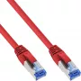 Cable de parcheo InLine S/FTP PiMF Cat.6A libre de halógenos 500MHz rojo 15m