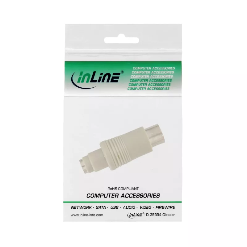 Adaptador de teclado InLine 5 pines DIN macho PS/2 hembra 33949