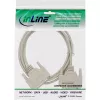 Cable serie InLine, moldeado, DB25 macho a macho, directo, gris, 10m