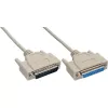 Cable serie InLine, moldeado, DB25 macho / hembra, directo, gris, 1,8m