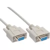 Cable módem nulo InLine DB9 hembra/hembra moldeado 3m Beige