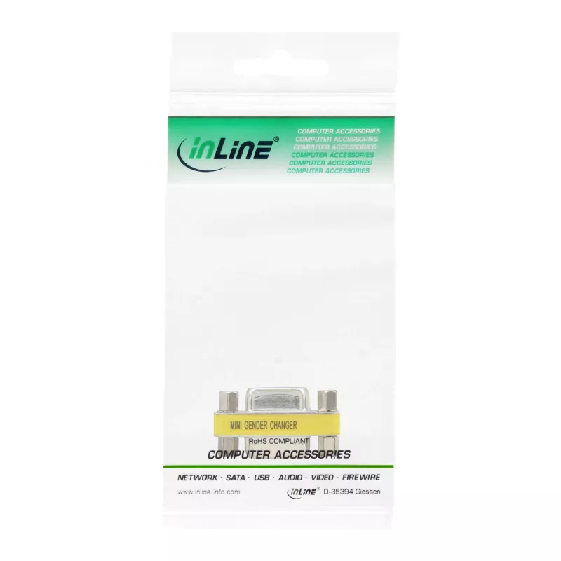 Adaptador InLine DB15 HD VGA S-VGA hembra a hembra 37724