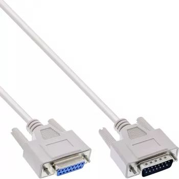 InLine Cable alargador Gameport DB15 macho / hembra 5m, moldeado