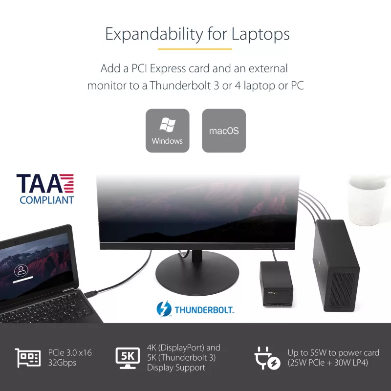 Chasis de expansión PCIe Thunderbolt 3 de una ranura StarTech.com