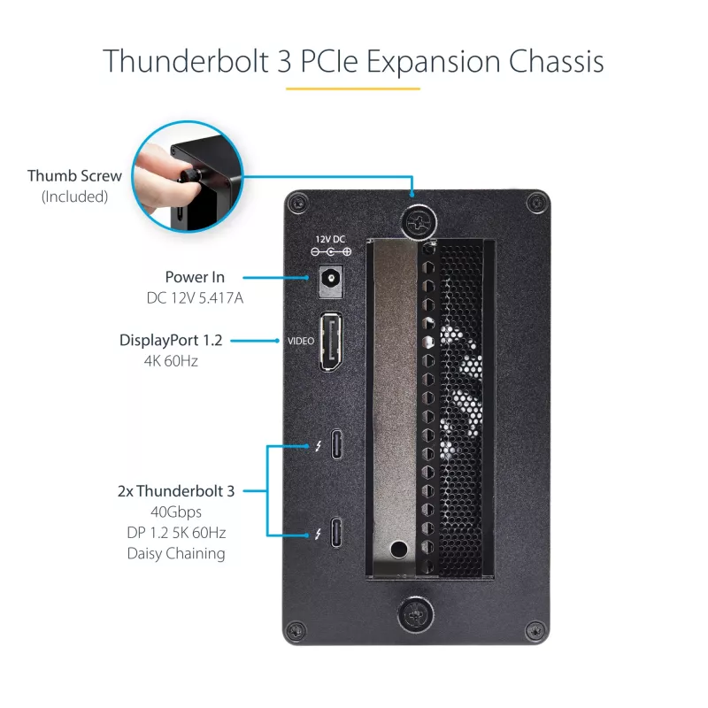 Chasis de expansión PCIe Thunderbolt 3 de una ranura StarTech.com
