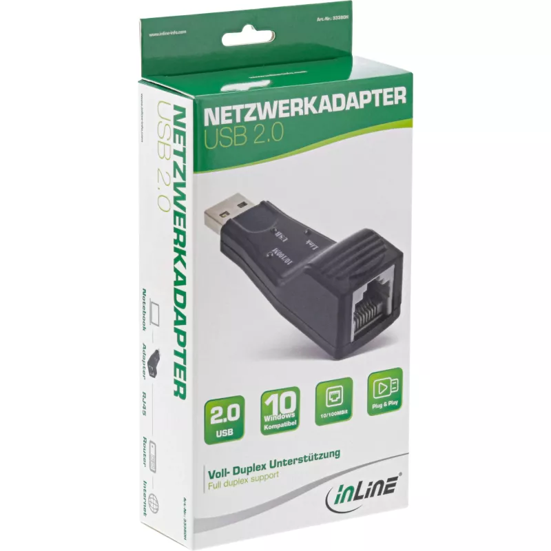 InLine Adaptador de red USB 2.0 10 / 100M Bit