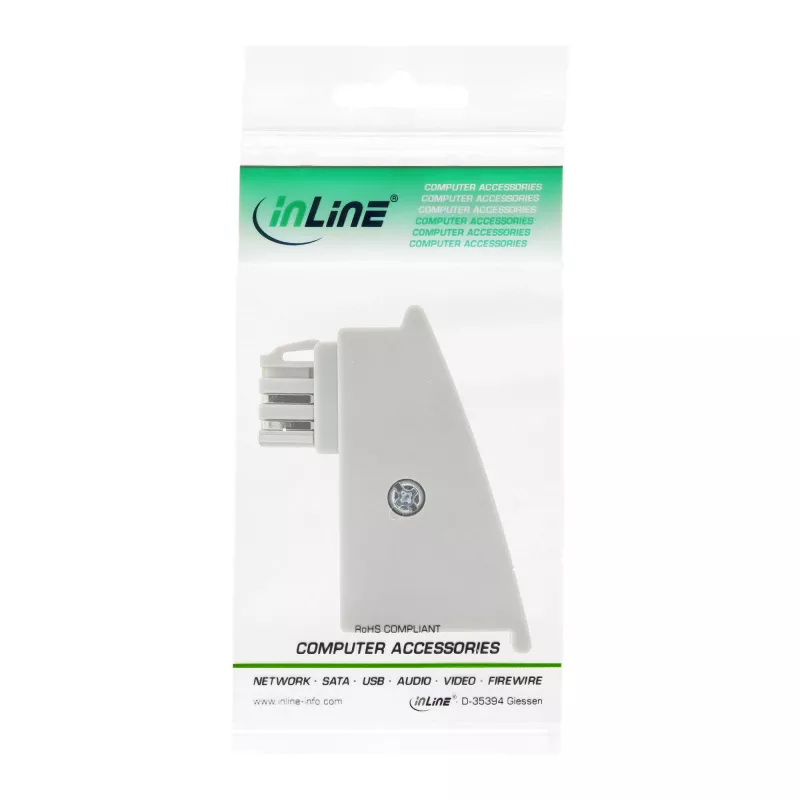 Adaptador TAE-F DSL InLine, macho TAE-F / hembra RJ45, 8P2C para Fritzbox, gris