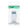 Adaptador keystone snap-in FO InLine blanco, dúplex LC/LC, SM, casquillo cerámico, azul