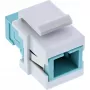 Adaptador keystone snap-in de fibra óptica InLine 89988F