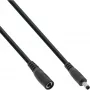 Cable de extensión DC InLine, conector macho/hembra DC 4,0x1,7mm, AWG 18, negro 1m