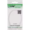Cable de extensión DC InLine, conector macho/hembra DC 5,5x2,5mm, AWG 18, blanco 1m