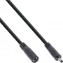 Cable de extensión DC InLine, conector macho/hembra DC 3,5x1,35mm, AWG 18, negro 5m
