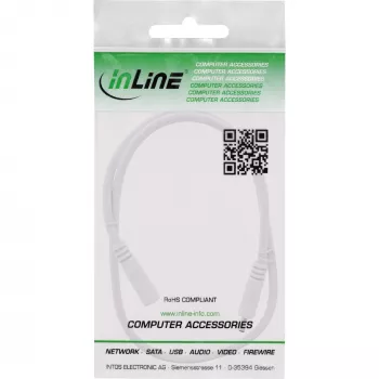 Cable de extensión DC InLine, conector macho/hembra DC 3,5x1,35mm, AWG 18, blanco 1m