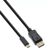 Cable de pantalla USB InLine, conector macho USB-C a conector macho DisplayPort, 7,5 m