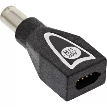 Conector macho con interruptor InLine M11 (20V) para fuente de alimentación universal 90W / 120W negro