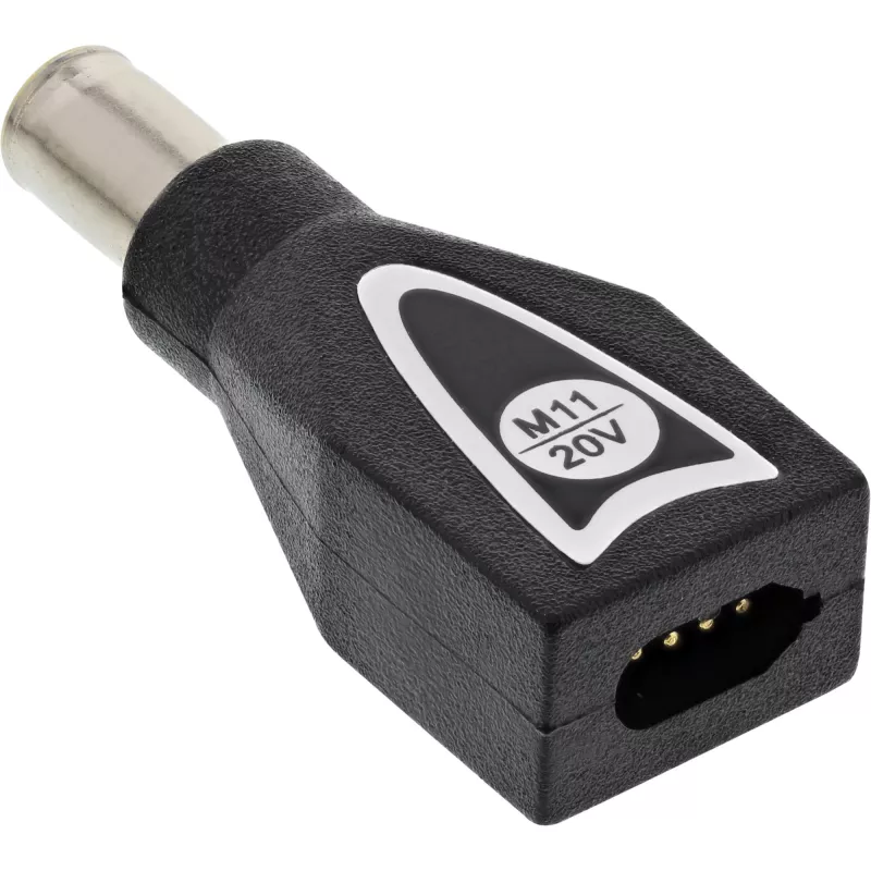Conector macho con interruptor InLine M11 (20V) para fuente de alimentación universal 90W / 120W negro