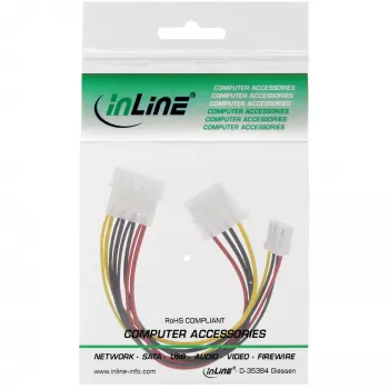 Cable de alimentación en Y interno InLine 1x Molex 5,25