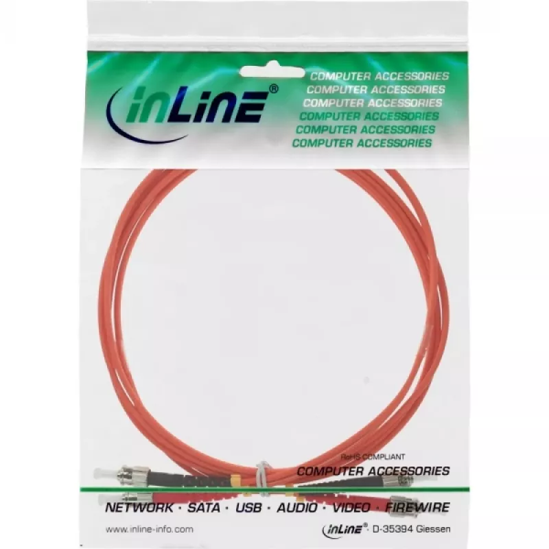 Cable de fibra óptica dúplex InLine ST/ST 50/125µm OM2 3m